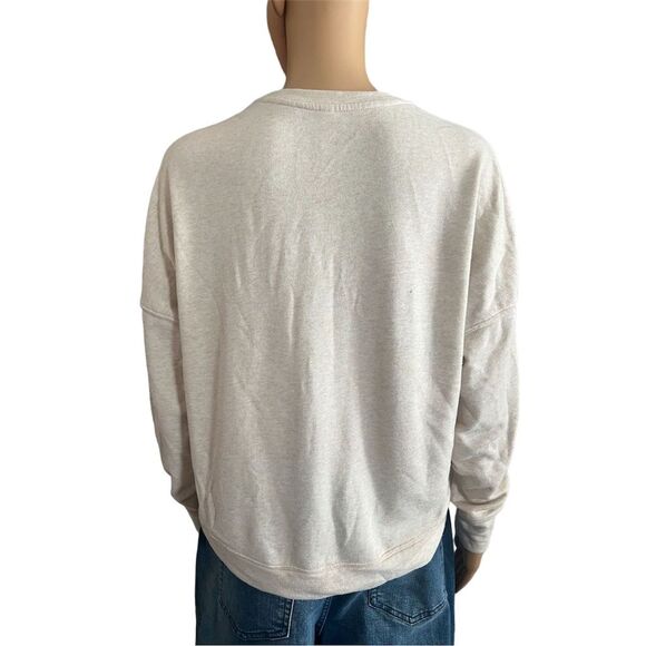 Fabletics Women's Crew Neck Sweatshirt Beige Size M Casual Long Sleeve - Picture 2 of 4